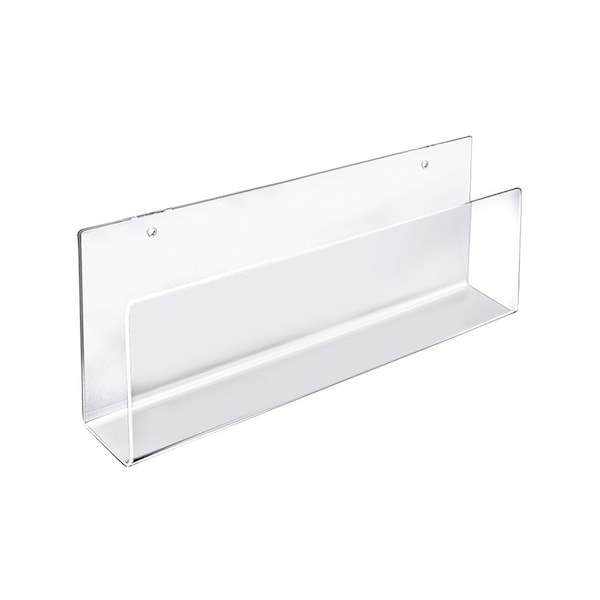 13.5''W Wall Mount Acrylic U-Shape Shelf, 2PK